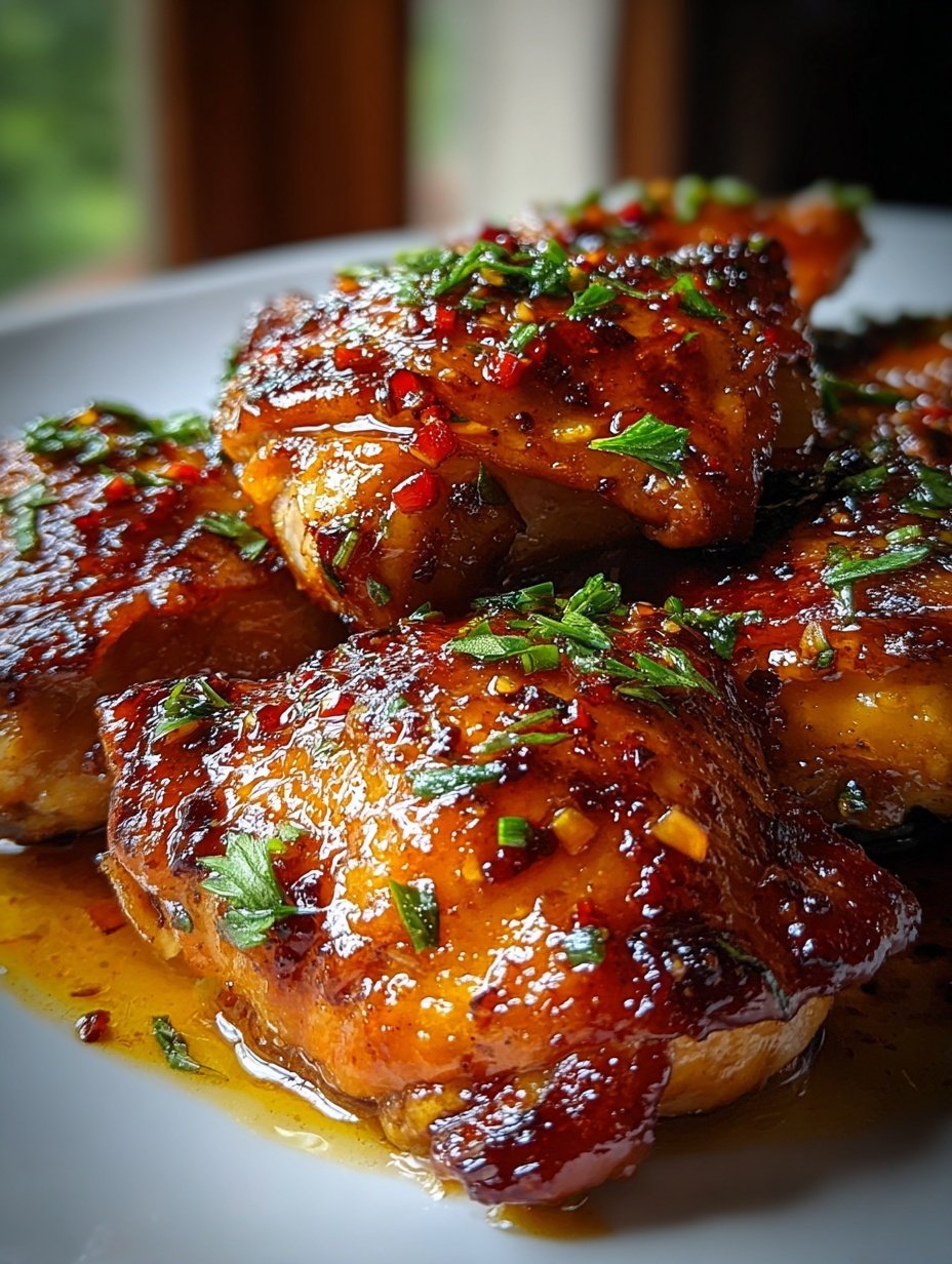 Spicy Honey Chicken Thighs Recipe - Recipe Image
